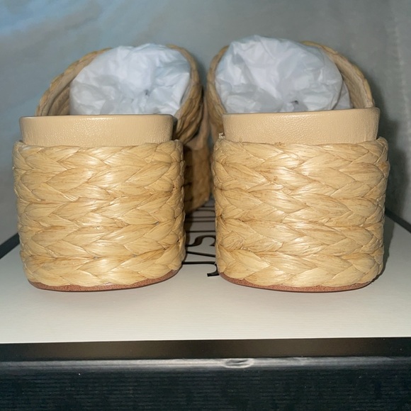 NWT J/SLIDES QUIVER Natural Raffia Sandal - Picture 10 of 15